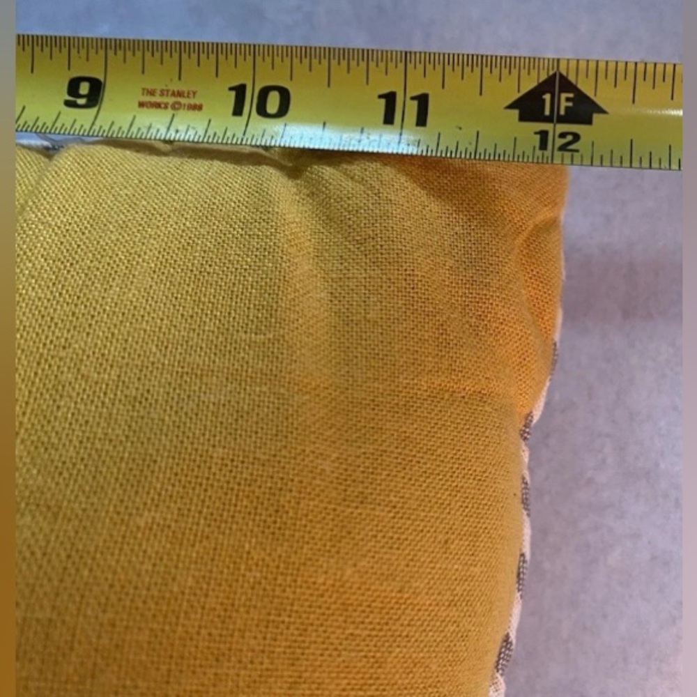 So Very Thankful Orange Thanksgiving Fall Oblong Yellow Gray Stripe Pillow 12x18 - Picture 7 of 7